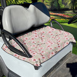 White Cherry Blossom Pattern Print Golf Cart Seat Cover
