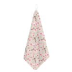 White Cherry Blossom Pattern Print Hand Towel