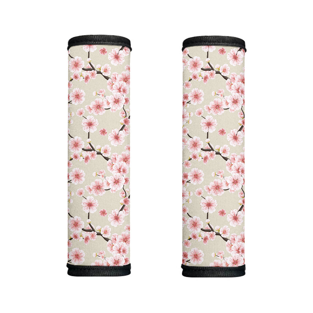 White Cherry Blossom Pattern Print Handle Covers