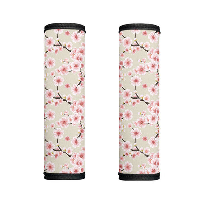 White Cherry Blossom Pattern Print Handle Covers
