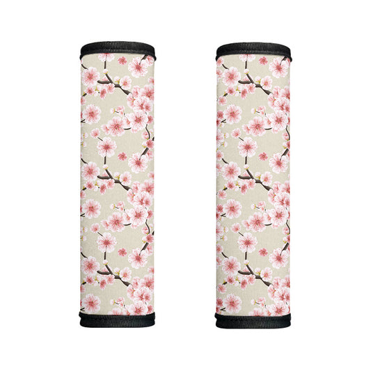 White Cherry Blossom Pattern Print Handle Covers