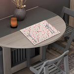 White Cherry Blossom Pattern Print Placemat