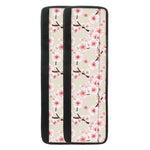White Cherry Blossom Pattern Print Refrigerator Handle Covers