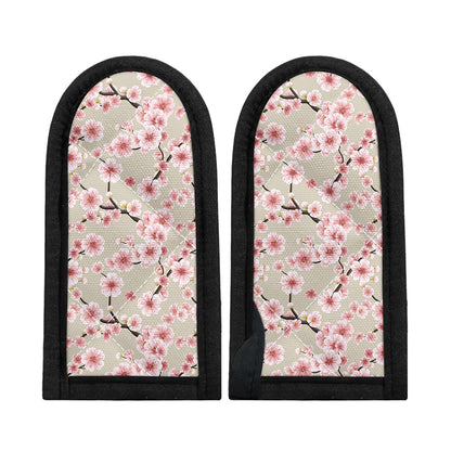 White Cherry Blossom Pattern Print Skillet Handle Cover