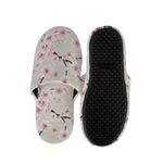 White Cherry Blossom Pattern Print Slippers