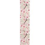 White Cherry Blossom Pattern Print Table Runner