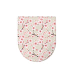 White Cherry Blossom Pattern Print Toilet Lid Cover