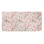 White Cherry Blossom Pattern Print Towel