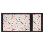 White Cherry Blossom Pattern Print Trifold Wallet
