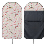 White Cherry Blossom Pattern Print Waterproof Car Seat Cover
