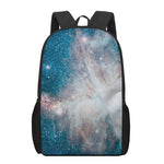 White Cloud Galaxy Space Print 17 Inch Backpack