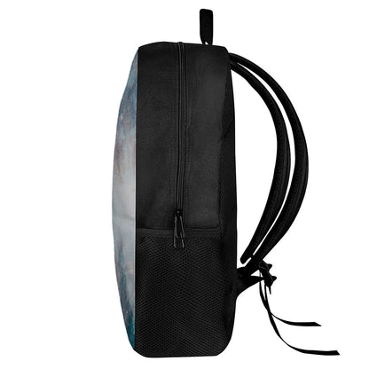 White Cloud Galaxy Space Print 17 Inch Backpack