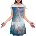 White Cloud Galaxy Space Print Adjustable Apron