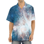 White Cloud Galaxy Space Print Aloha Shirt