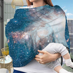 White Cloud Galaxy Space Print Baby Seat Cover
