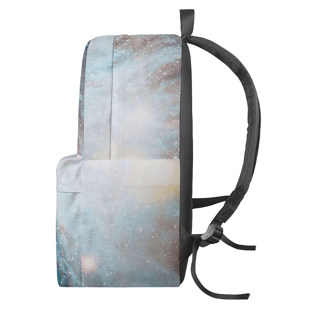 White Cloud Galaxy Space Print Backpack