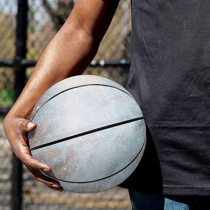 White Cloud Galaxy Space Print Basketball