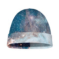 White Cloud Galaxy Space Print Beanie