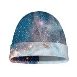 White Cloud Galaxy Space Print Beanie