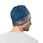 White Cloud Galaxy Space Print Beanie