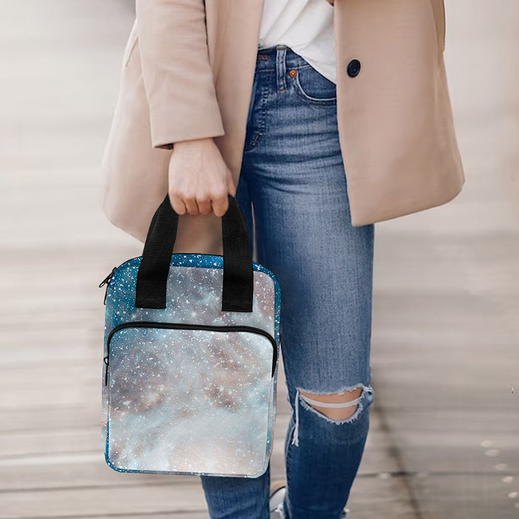White Cloud Galaxy Space Print Bible Tote Bag