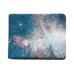 White Cloud Galaxy Space Print Bifold Wallet