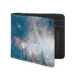 White Cloud Galaxy Space Print Bifold Wallet