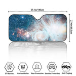 White Cloud Galaxy Space Print Car Windshield Sun Shade