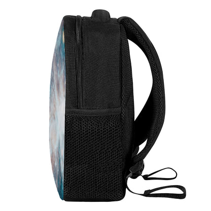 White Cloud Galaxy Space Print Casual Backpack