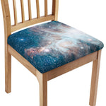 White Cloud Galaxy Space Print Chair Cushion Cover