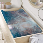 White Cloud Galaxy Space Print Changing Pad Cover