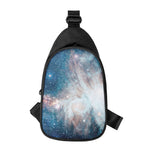 White Cloud Galaxy Space Print Chest Bag