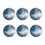 White Cloud Galaxy Space Print Coaster Set