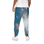 White Cloud Galaxy Space Print Cotton Pants
