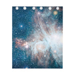 White Cloud Galaxy Space Print Curtain