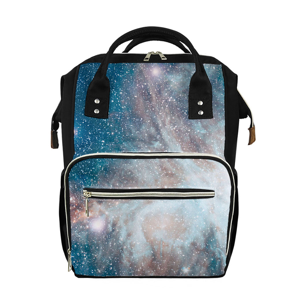 White Cloud Galaxy Space Print Diaper Bag