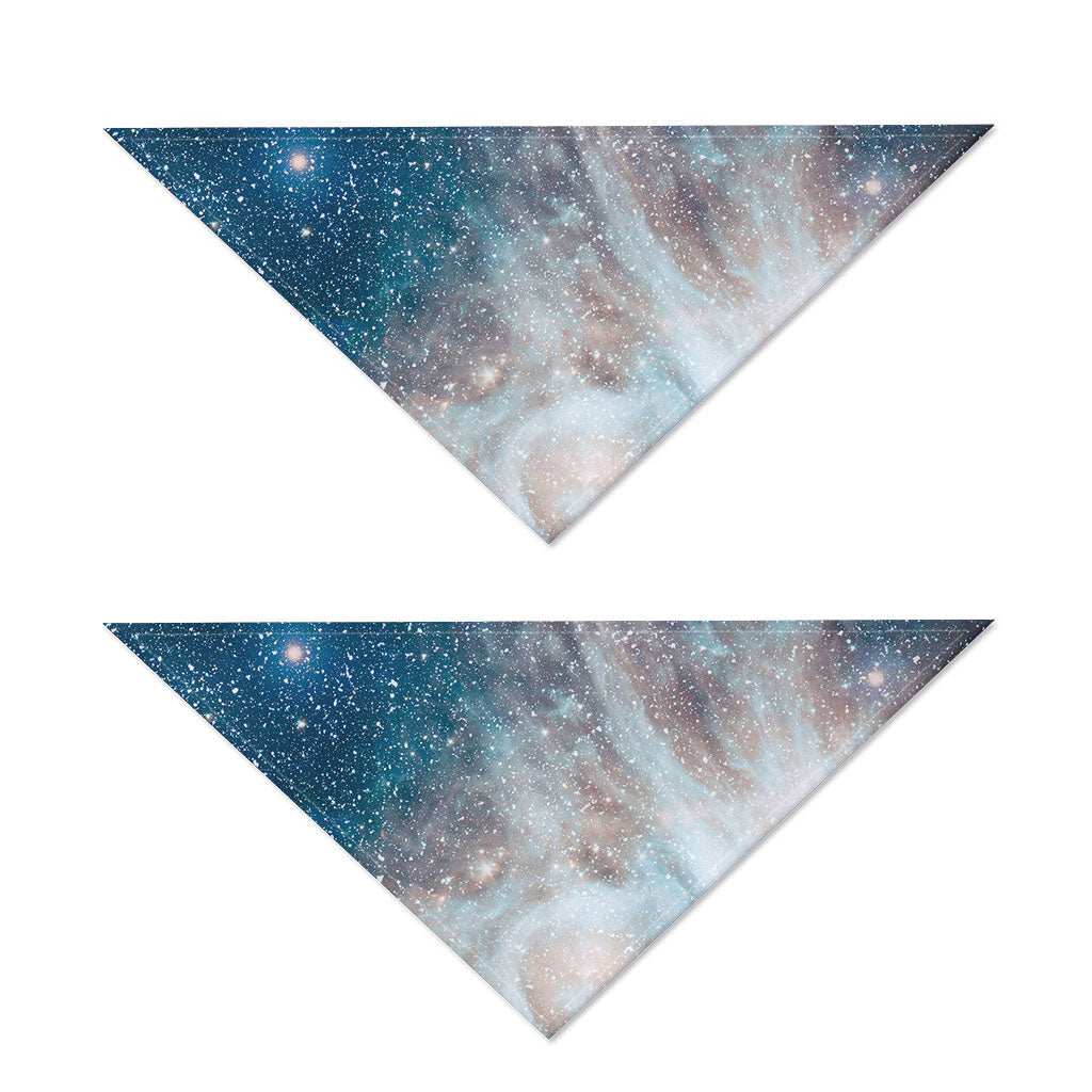 White Cloud Galaxy Space Print Dog Bandana