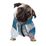 White Cloud Galaxy Space Print Dog Zip Up Hoodie