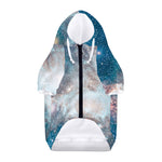 White Cloud Galaxy Space Print Dog Zip Up Hoodie