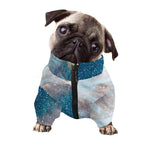 White Cloud Galaxy Space Print Dog Zip Up Jacket