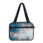 White Cloud Galaxy Space Print Double Strap Bible Bag