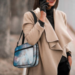 White Cloud Galaxy Space Print Double Strap Bible Bag