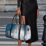 White Cloud Galaxy Space Print Duffle Bag