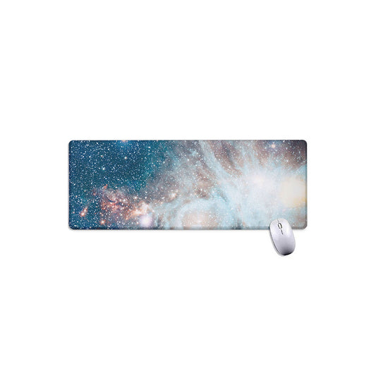 White Cloud Galaxy Space Print Extended Mouse Pad
