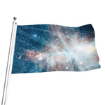 White Cloud Galaxy Space Print Flag