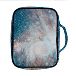 White Cloud Galaxy Space Print Front Pocket Bible Bag