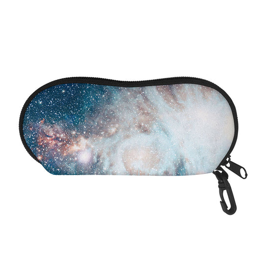 White Cloud Galaxy Space Print Glasses Case