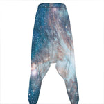 White Cloud Galaxy Space Print Hammer Pants