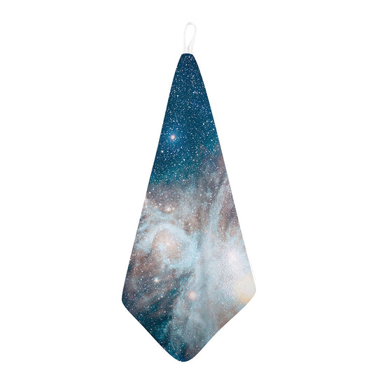 White Cloud Galaxy Space Print Hand Towel