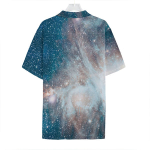 White Cloud Galaxy Space Print Hawaiian Shirt